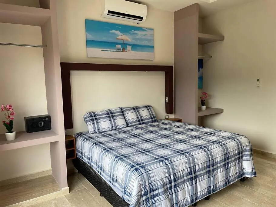 Habitacion 1 Cama King, Tulum Country Home, Con Muelle De Pesca, Club De Playa, Alberca, Cenote Y Campo De Golf, Contrata Day Pass Bahia Principe 아쿠말 아파트