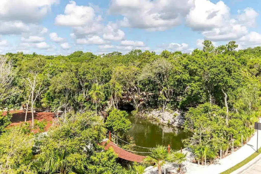 Habitacion 1 Cama King, Tulum Country Home, Con Muelle De Pesca, Club De Playa, Alberca, Cenote Y Campo De Golf, Contrata Day Pass Bahia Principe 아쿠말 아파트